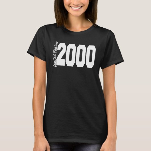 2000 22e verjaardag Man vrouwen T-shirt (Voorkant)