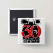 2000 Bakersfield Vierkante Button 5,1 Cm (Voorkant /achterkant)