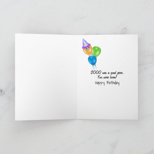 2000 Birthday Jaar Fun Trivia Kaart (Binnen)