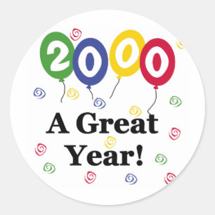 2000: een geweldige jaardag ronde sticker