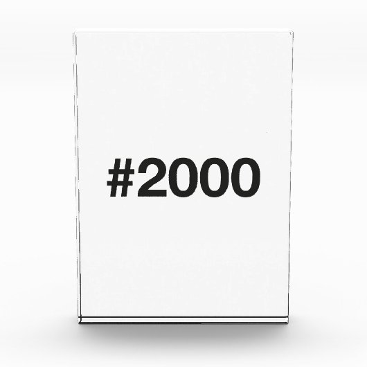 2000 Hashtag 25 Verjaardag Jubileum Fotoblokken (Voorkant)