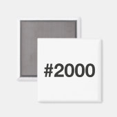2000 Hashtag 25 Verjaardag Jubileum Magneet (Voorkant / Achterkant)