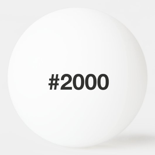 2000 Hashtag 25 Verjaardag Jubileum Pingpongbal (Voorkant)
