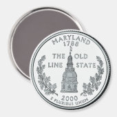 2000 Maryland State Quarter magneet (Voorkant / Achterkant)