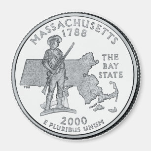 2000 Massachusetts State Quarter magneet