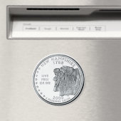 2000 New Hampshire State Quarter magneet (Insitu (Vaatwasser))