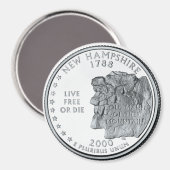 2000 New Hampshire State Quarter magneet (Voorkant / Achterkant)