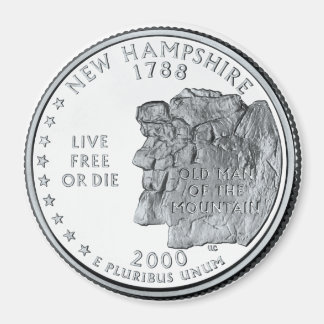2000 New Hampshire State Quarter magneet