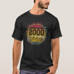 2000  Retro 21St Birthday Gift 21 jaar oud T-shirt<br><div class="desc">2000  Retro 21St Birthday Gift 21 jaar oud</div>