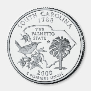 2000 South Carolina State Quarter magneet