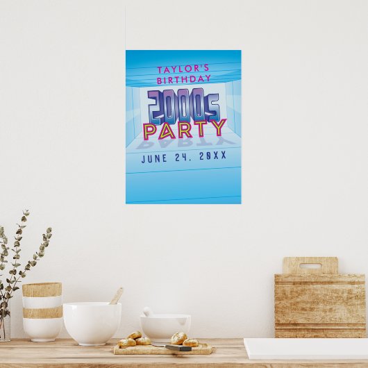2000s Feest Thema Poster (Keuken)