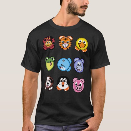 2000s Nostalgia ZooPals Borden Klassieke T-Shirt (Voorkant)