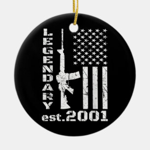 2001 21e verjaardag van de Legendary Patriot 21 ja Keramisch Ornament