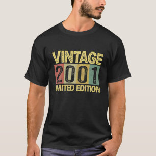  2001 Bday 21 Years Old Funny 21st Birthday T-shirt