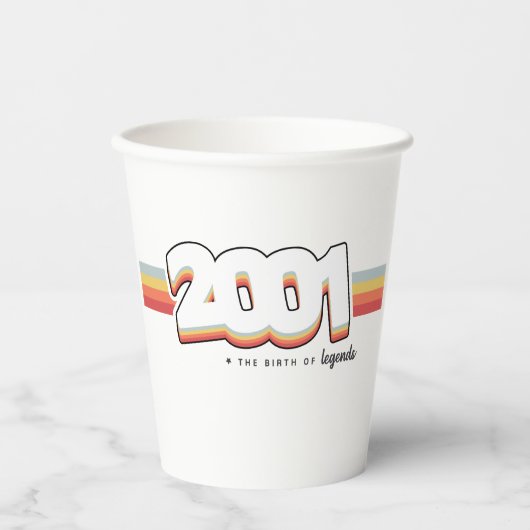 2001 De geboorte van legenden Papieren Bekers (Voorkant)