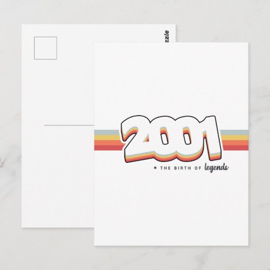 2001 De geboorte van legendes Briefkaart (Voorkant / Achterkant)