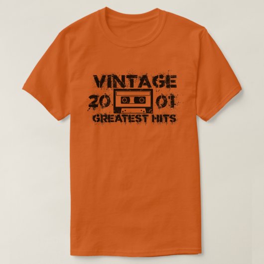 2001 Grootste Hits  Zwart T-shirt (Design voorkant)