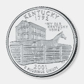 2001 Kentucky State Quarter magneet (Voorkant)
