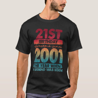 2001 Limited Edition 2001 21 jaar oud 21s T-shirt