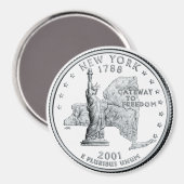 2001 New York State Quarter magneet (Voorkant / Achterkant)