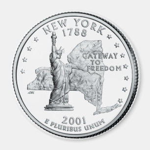 2001 New York State Quarter magneet