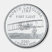 2001 North Carolina State Quarter magneet (Voorkant)