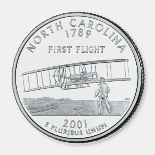 2001 North Carolina State Quarter magneet