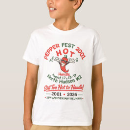 2001 Pepper Fest 25e Verjaardag Jeugd T-shirt