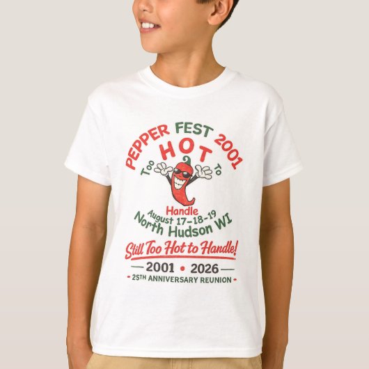 2001 Pepper Fest 25e Verjaardag Jeugd T-shirt (Voorkant)