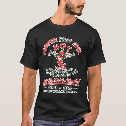 2001 Pepper Fest 25e verjaardagsshirt T-shirt (Voorkant)