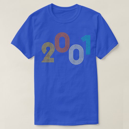 2001 Retro Birthday T-shirt (Design voorkant)