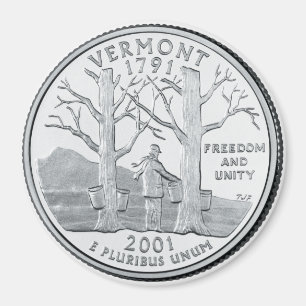 2001 Vermont State Quarter magneet