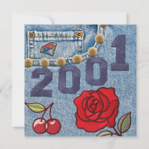 2001 Vintage Poster Verjaardag of reünie