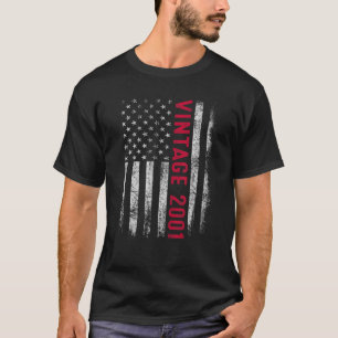 2001 VS vlag 21 jaar oude geschenken 21ste geboor T-shirt