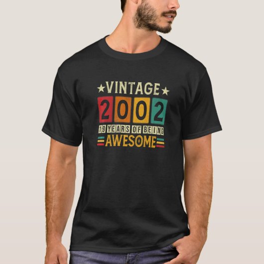 2002 21ste verjaardag in 2002 21 jaar t-shirt (Voorkant)