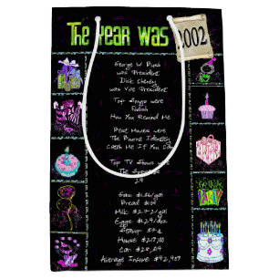 2002 Birthday Trivia Fun Feit Medium Cadeauzakje