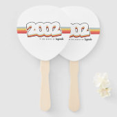 2002 De geboorte van legenden Handwaaier (Voorkant en achterkant)