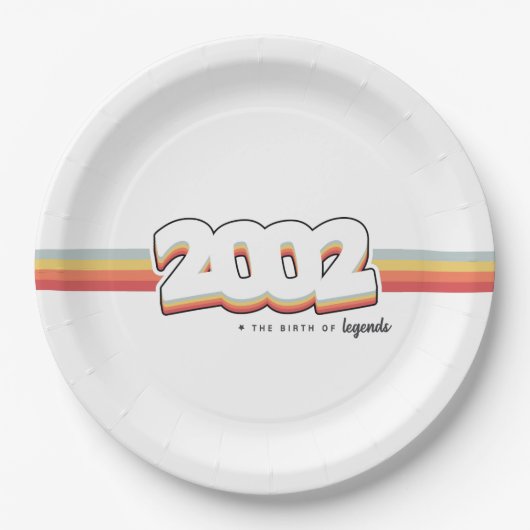 2002 De geboorte van legenden Papieren Bordje (Voorkant)