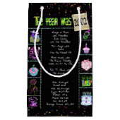 2002 Geboorte Jaar Trivia op Zwart Klein Cadeauzakje (Voorkant)