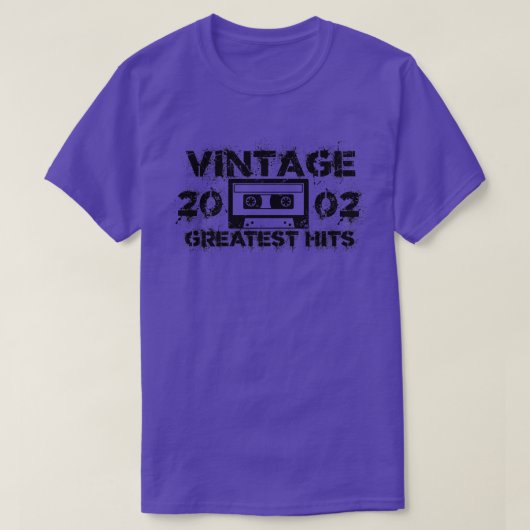 2002 Grootste Hits  Zwart T-shirt (Design voorkant)