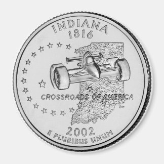 2002 Indiana State Quarter magneet