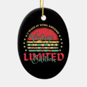  2002 Limited Edition 21 jaar oud 21st Keramisch Ornament (Achterkant)