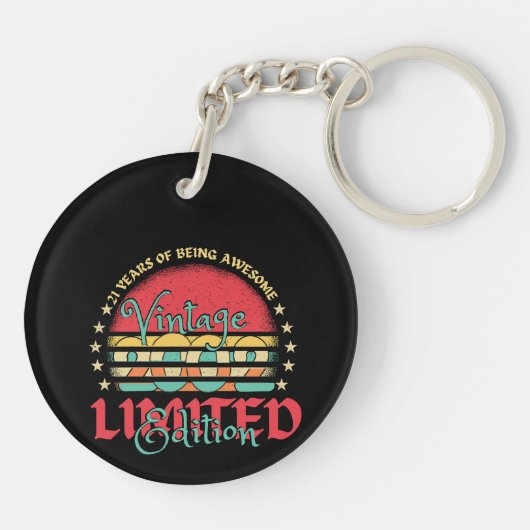  2002 Limited Edition 21 jaar oud 21st Sleutelhanger (Achterkant)