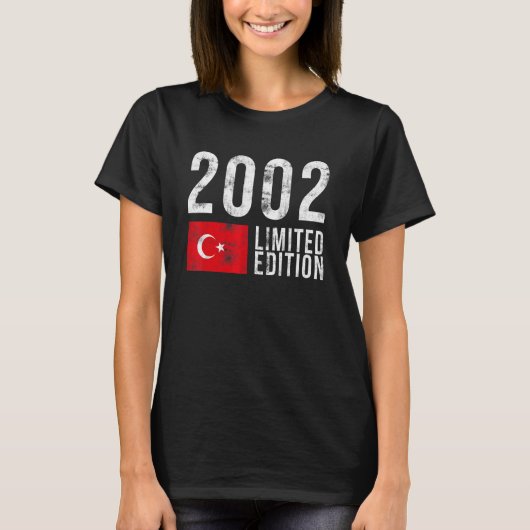 2002 Limited Edition Turkey with Flag Birthday T-shirt (Voorkant)