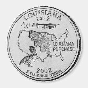 2002 Louisiana State Quarter magneet