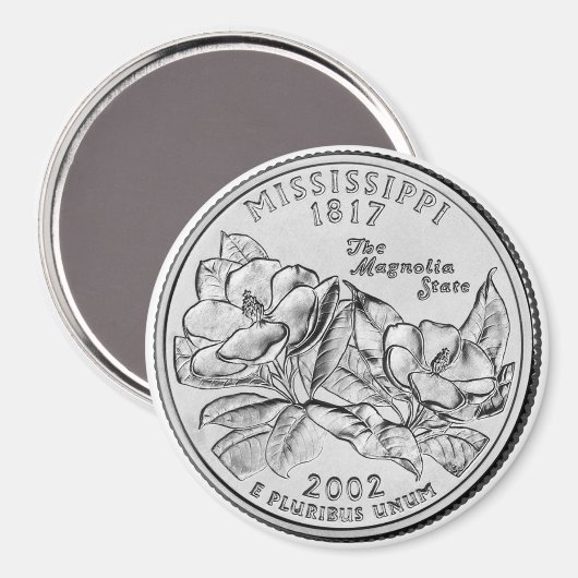 2002 Mississippi State Quarter magneet (Voorkant / Achterkant)