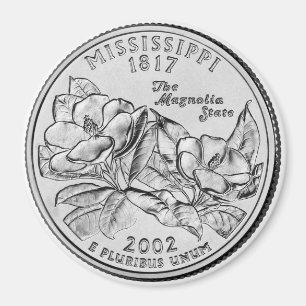 2002 Mississippi State Quarter magneet