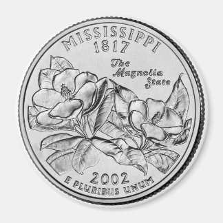2002 Mississippi State Quarter magneet