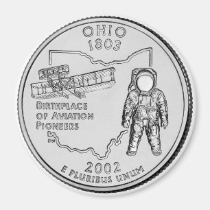 2002 Ohio State Quarter magnet