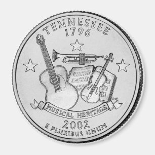 2002 Tennessee State Quarter magneet